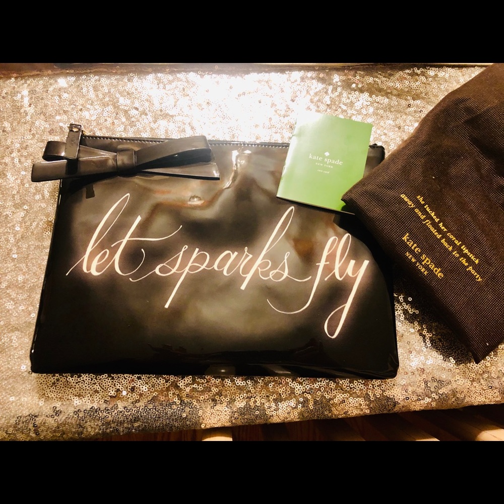 Brand NEW HUGE Kate Spade Clutch Let Sparks Fly